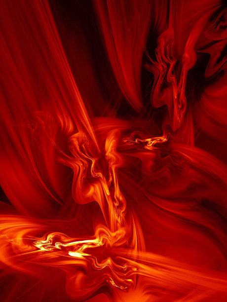 炫彩流动的火焰抽象图案