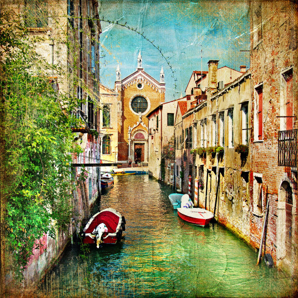 意大利风景油画