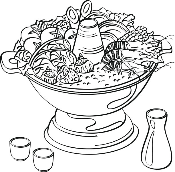 小火锅插画
