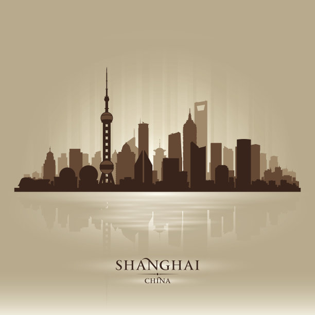 上海天际线矢量图