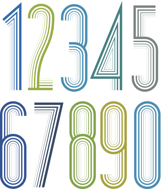 数字字体组合图案