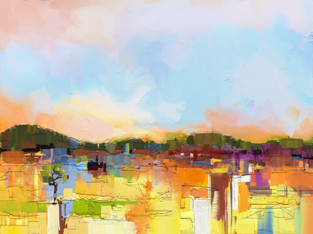 百花齐放装饰画