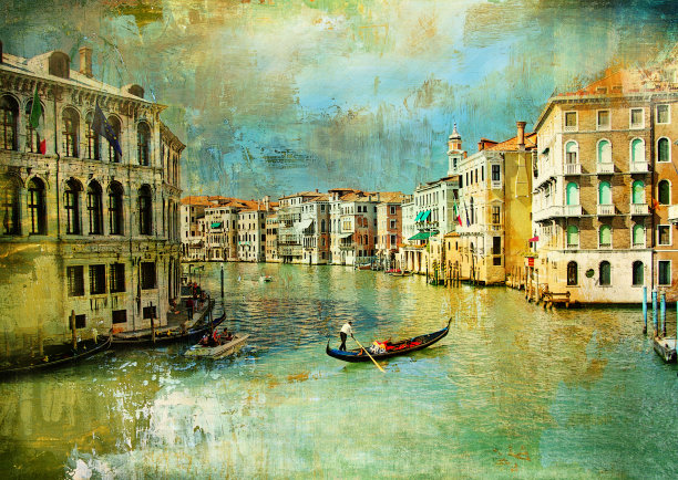 意大利风景油画