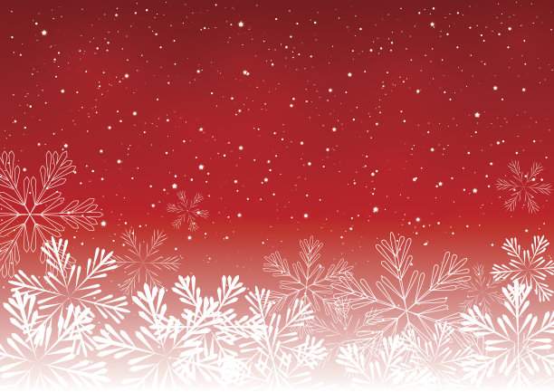 冬季雪景圣诞装饰背景图