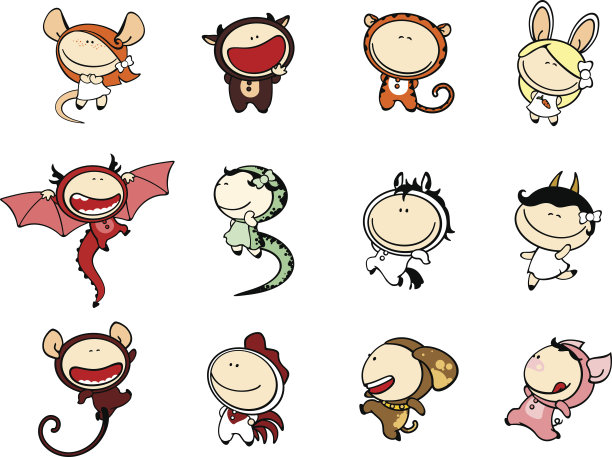 马年卡通形象可爱马