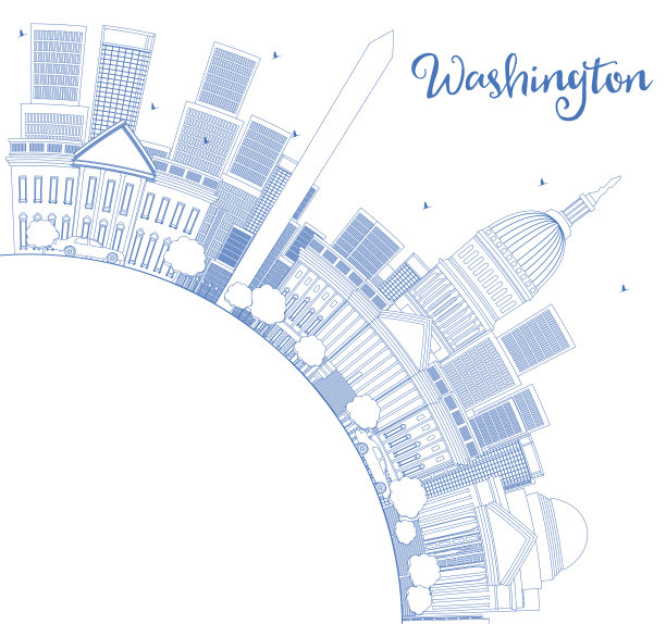 华盛顿旅游旅行海报