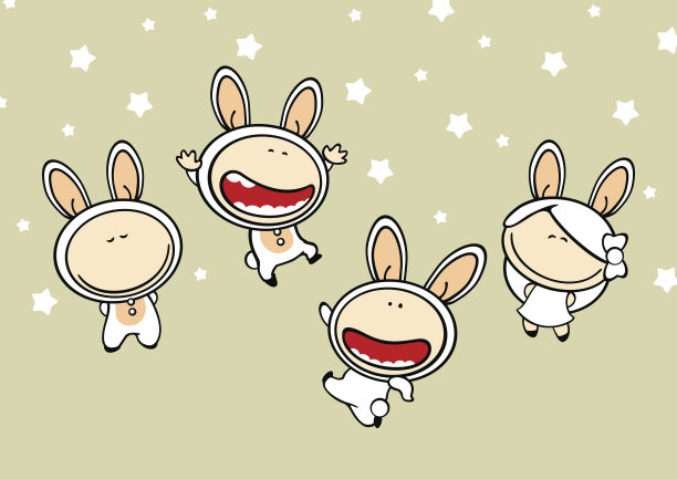 春节喜庆卡通兔