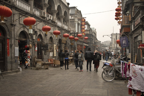 中国过年街景