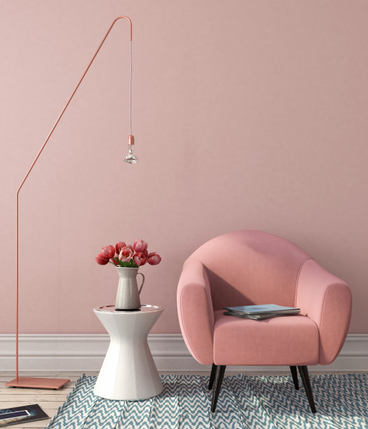 粉红色现代地毯