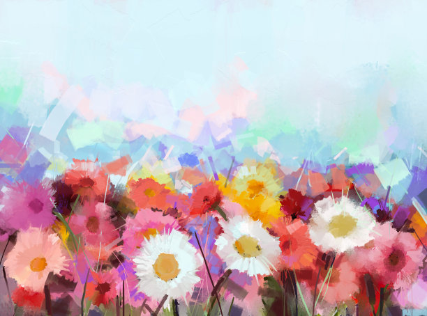 百花齐放装饰画