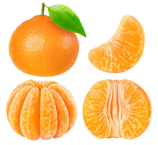 剥开的橘子