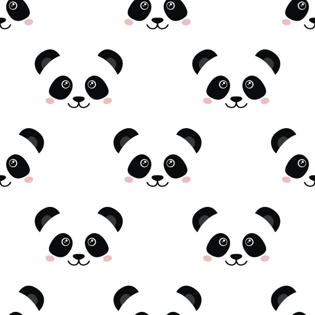 卡通熊猫图案