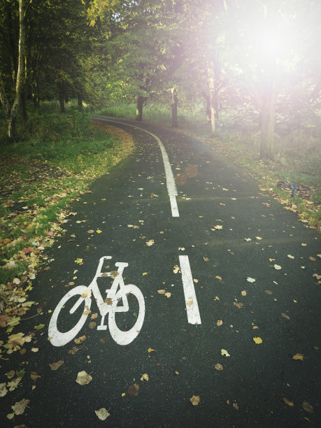 秋天的自行车道