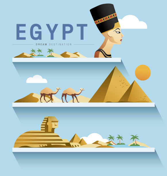 埃及金字塔斯芬克斯狮身人面像