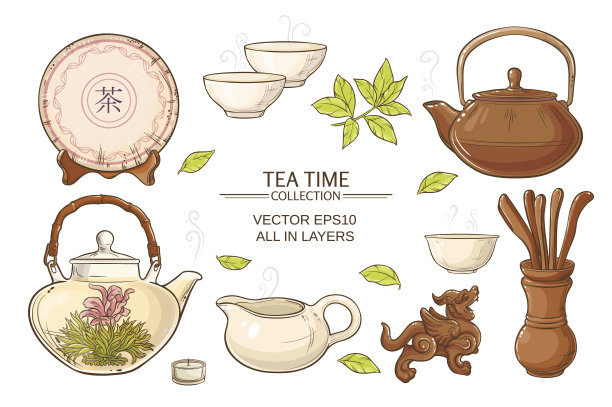 普洱茶插画
