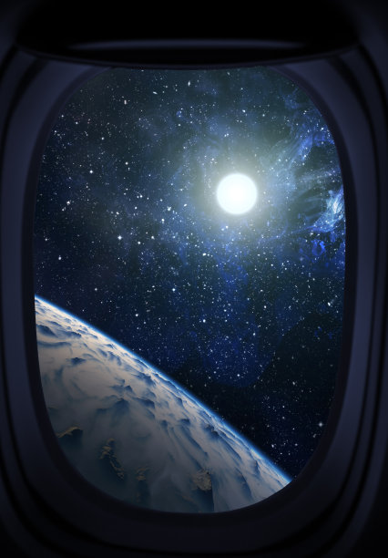 太空星球和飞船风景图片