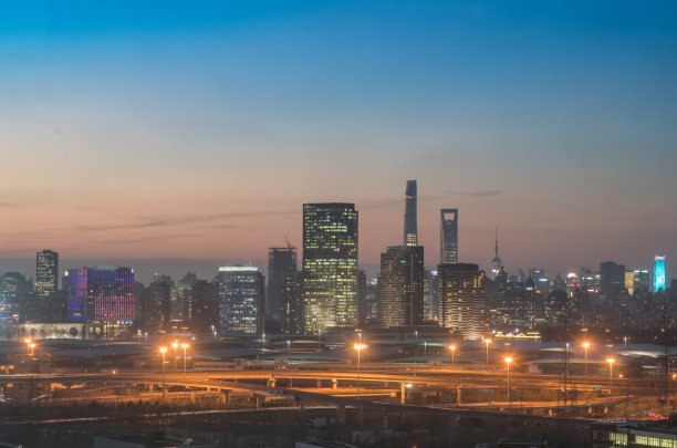 航拍浦东新区风景