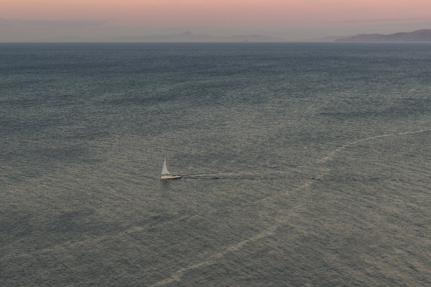 奥克兰海滨夕阳风景