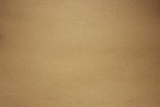 平淡背景上棕色纸板箱的特写镜头