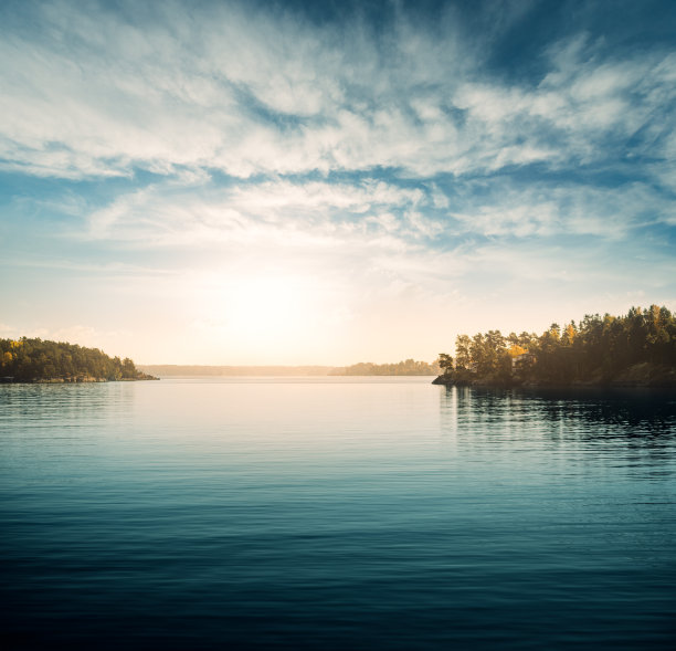 湖泊湖景