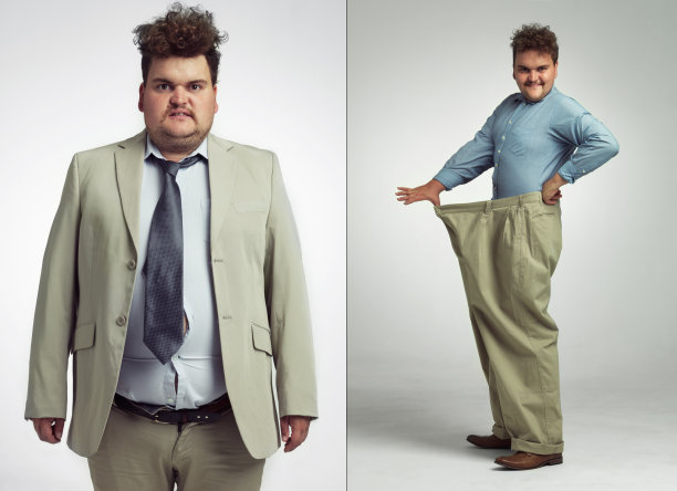 肥胖,态度,衬衫领带