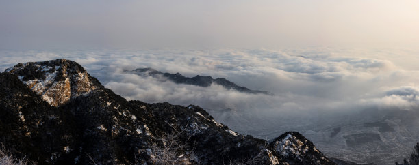 泰山雪景实拍