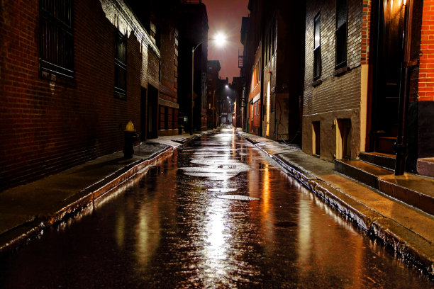 雨夜街景