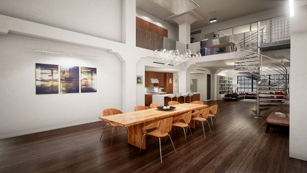 现代简约室内设计客厅效果图