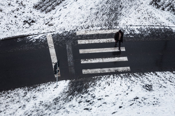 留白,水平画幅,雪