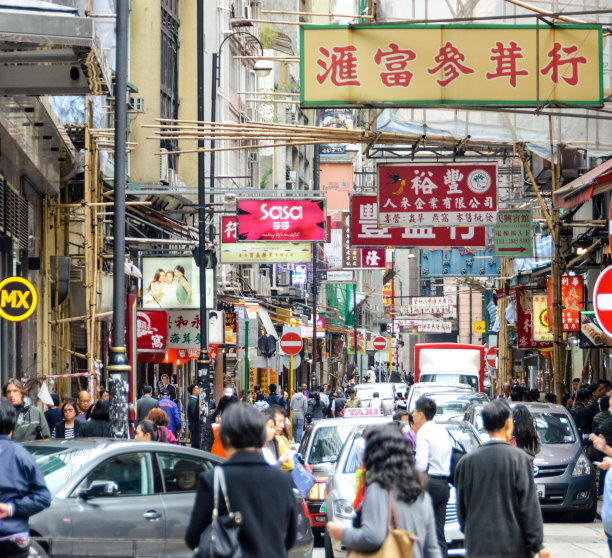 香港中环街道街景