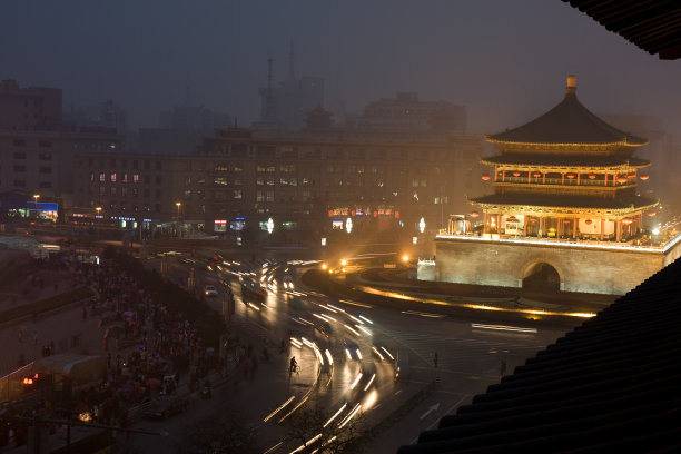 西安地标建筑天际线