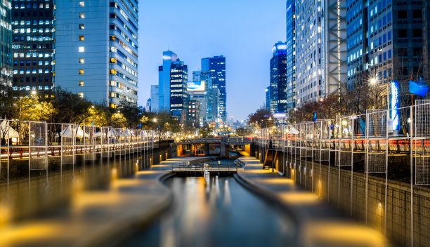 韩国汉城夜景照明