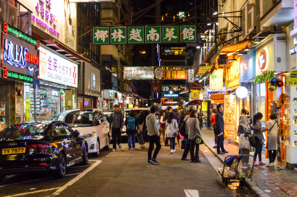 香港中环街道街景