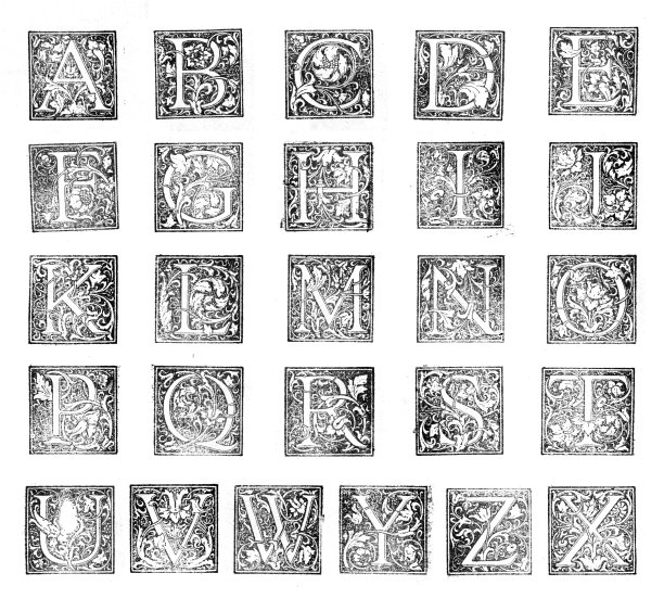 中世纪花饰字母