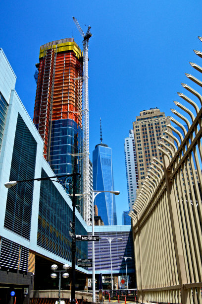 垂直画幅,形状,曼哈顿金融区