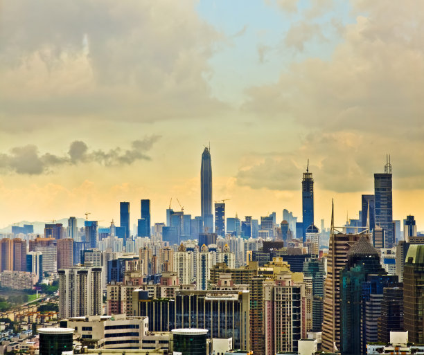 金色深圳背景深圳印象