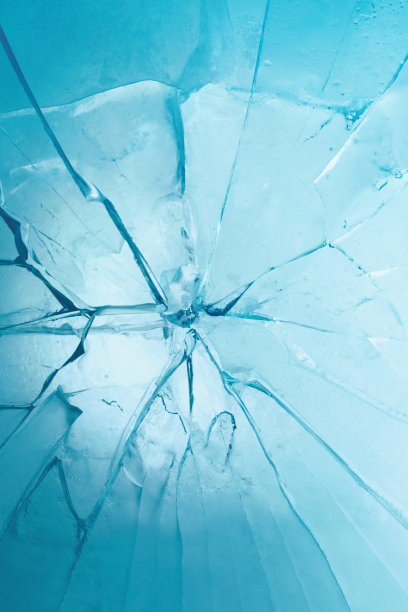 蓝色冰面纹理背景图