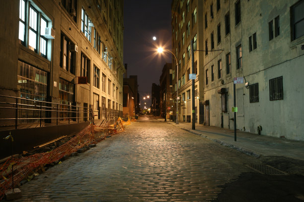 黄昏下的街道