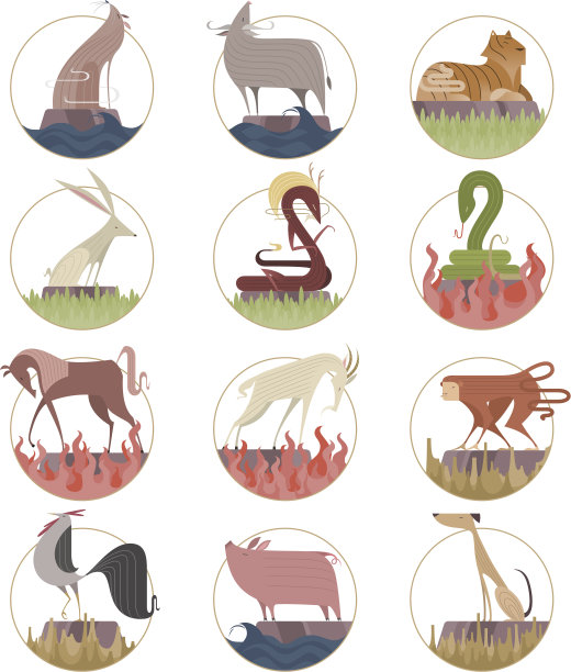 马年卡通形象可爱马