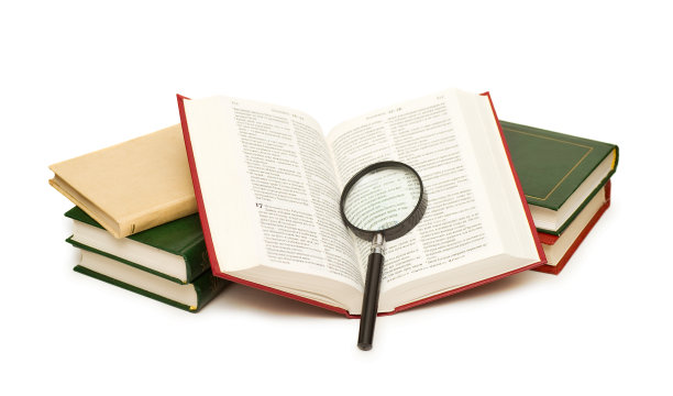 开着的,书页,精装书