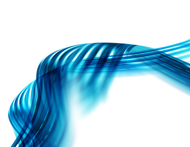 蓝色动感飘逸线条背景图