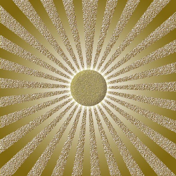 绿黄渐变圆形抽象花纹图案