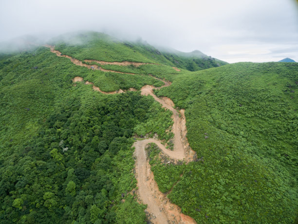 弯曲的大山公路