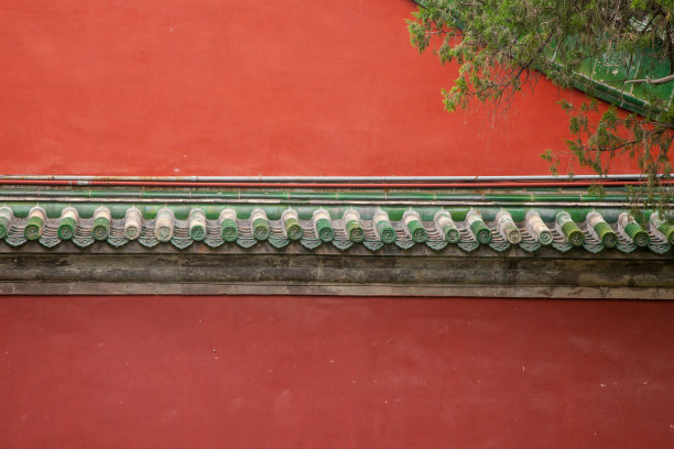 古典中式砖墙墙面红砖