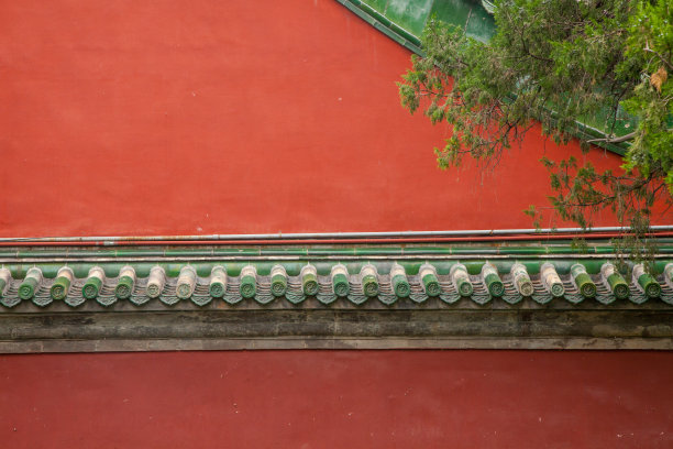 古典中式砖墙墙面红砖