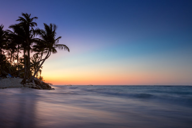 日落加勒比海