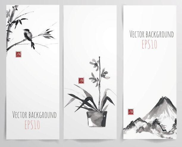 水墨兰花中国画