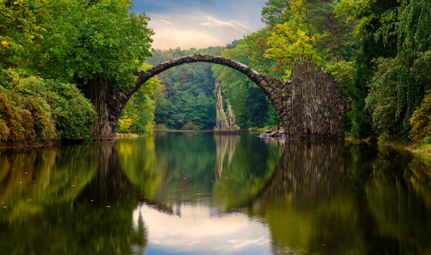湖面上的桥