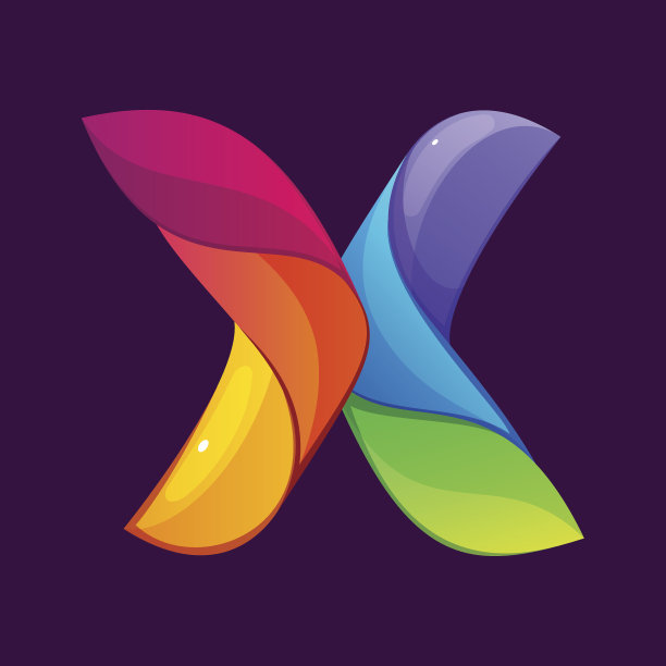 英文字母X,矢量,卡通