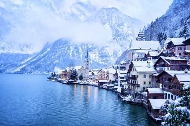 山村雪景